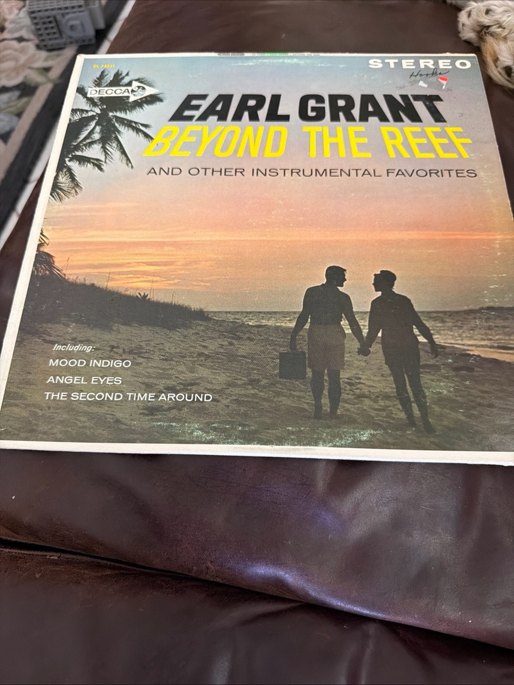 Earl Grant "Beyond The Reef" Vinyl LP - Sunset Cover, Yellow & Black Text